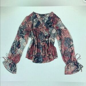 Floral Print Blouse - Multicolor